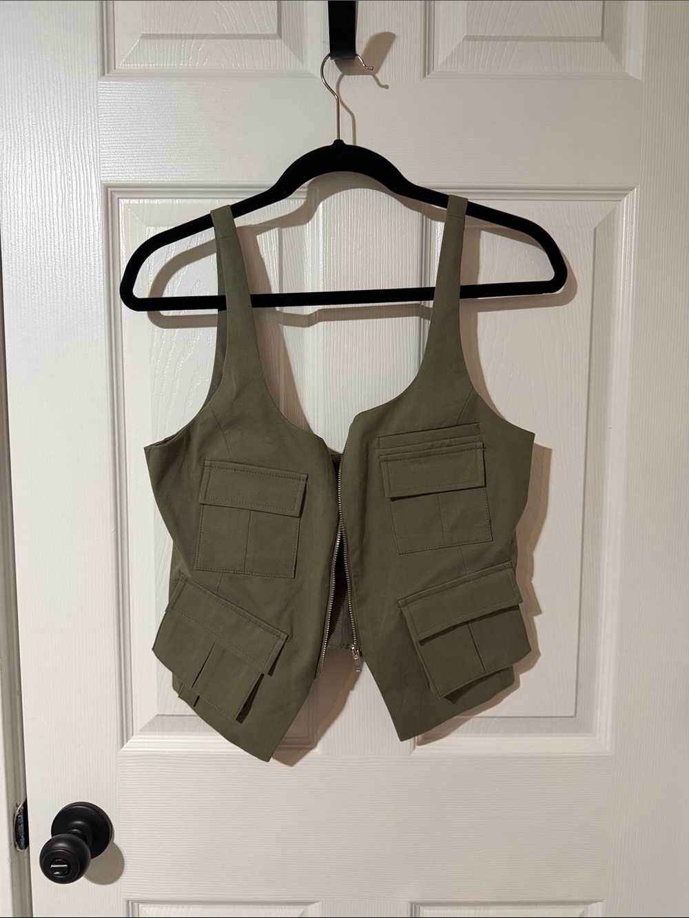 Zara Olive Green Cargo Pocket Camisole Top